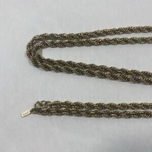 Vtg Monet Signed 62” Chain Necklace Thick Twisted Rop